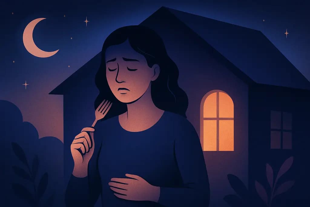 Dream illustration: being hungry in a dream in a house