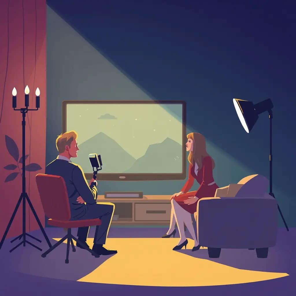Dream illustration: Being interviewed on live TV
