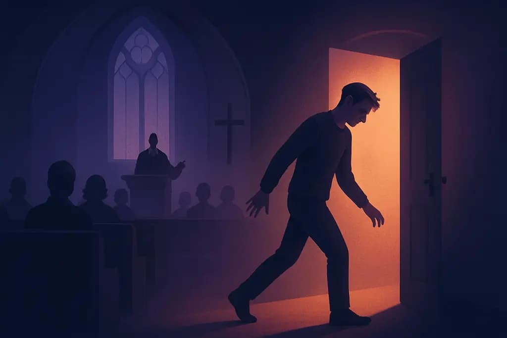 Dream illustration: being kicked out of a church service dream