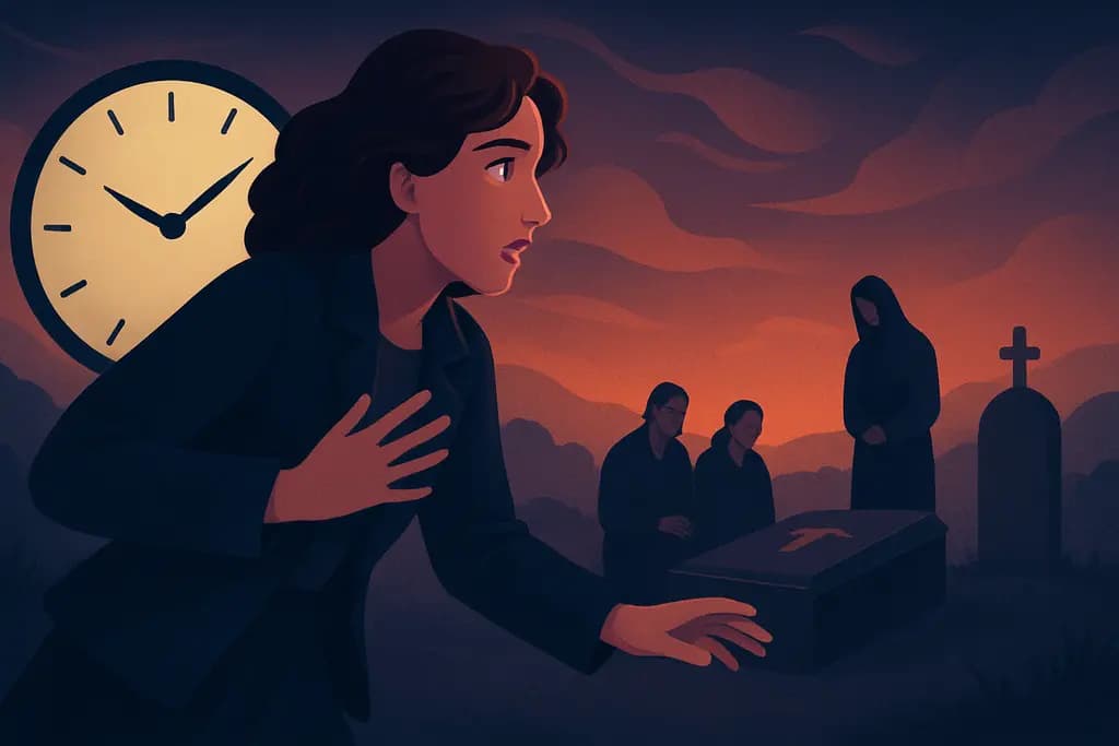 Dream illustration: Being late to a funeral