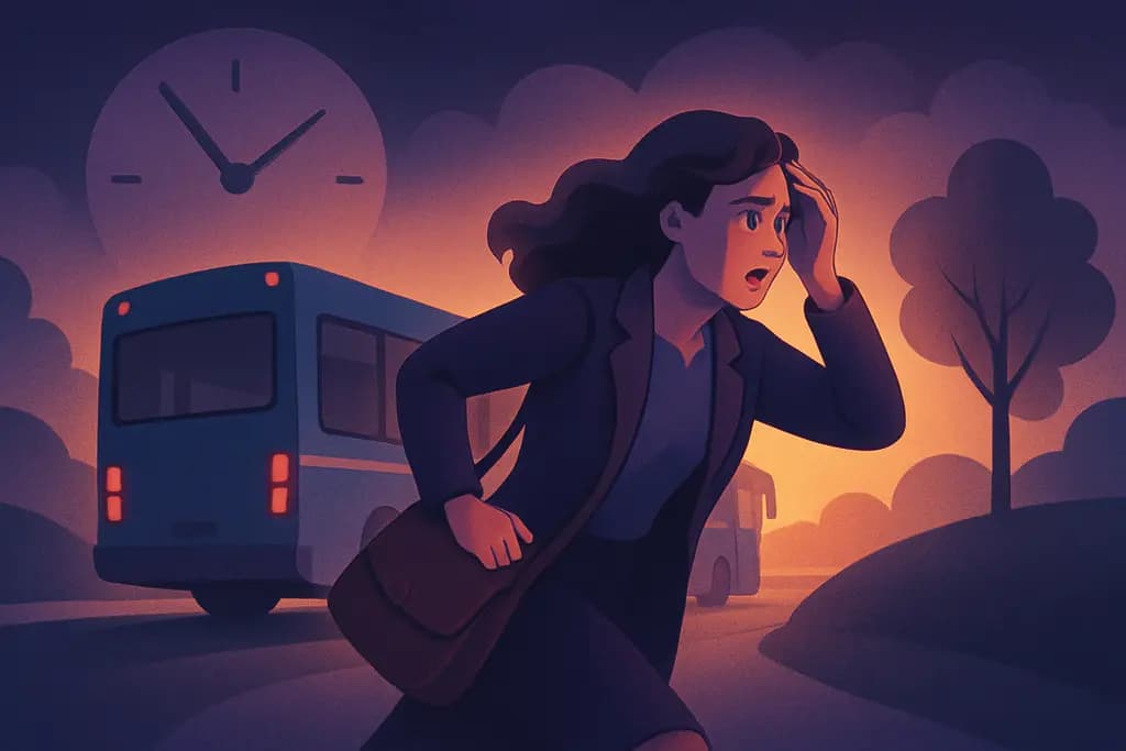 Dream illustration: being late to work and missing the bus dream