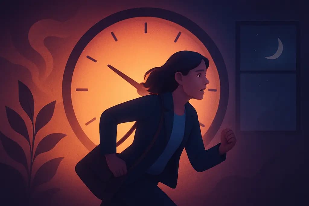 Dream illustration: being late to work dream meaning