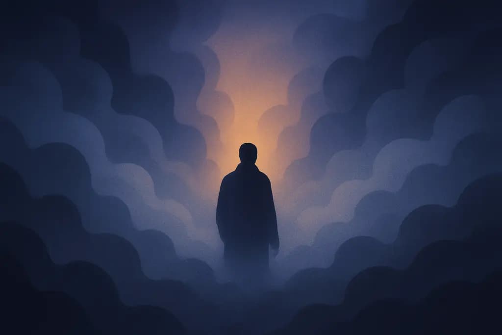 Dream illustration: Being lost in dense fog
