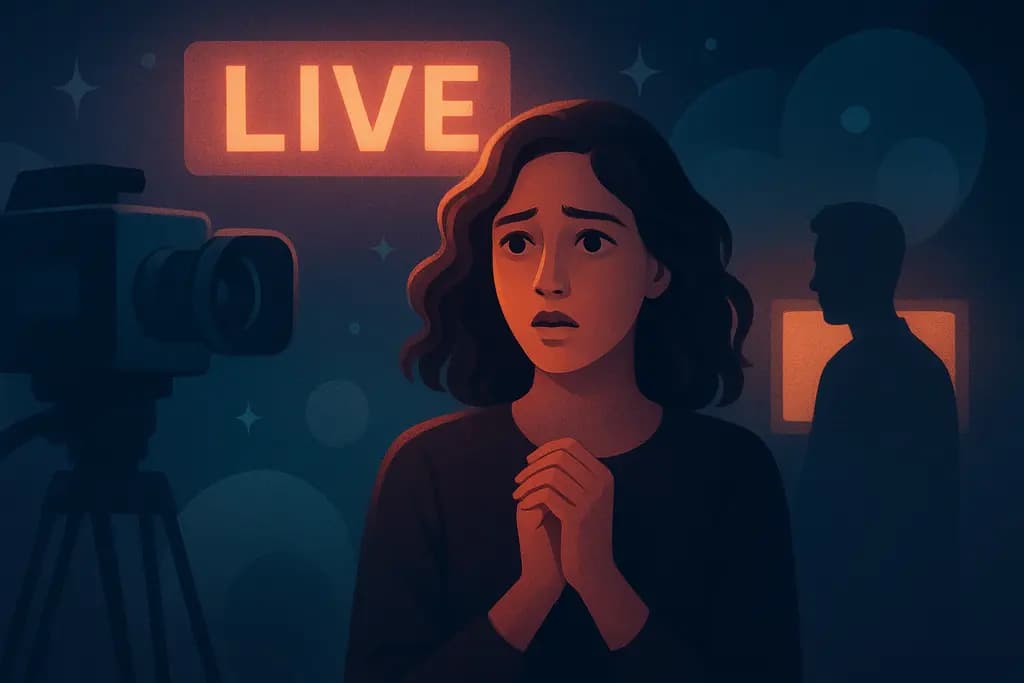 Dream illustration: Being on live television