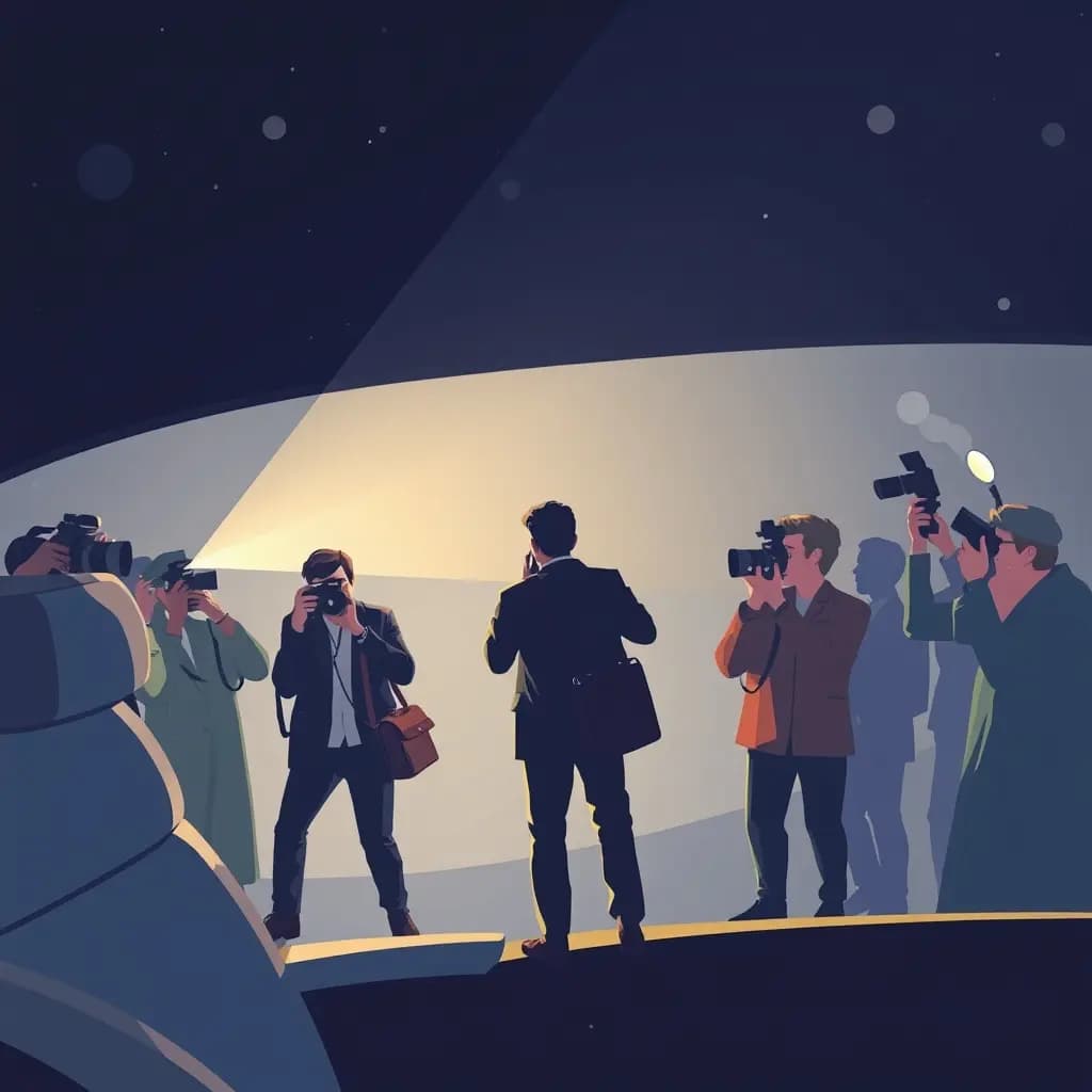 Dream illustration: Being photographed by paparazzi