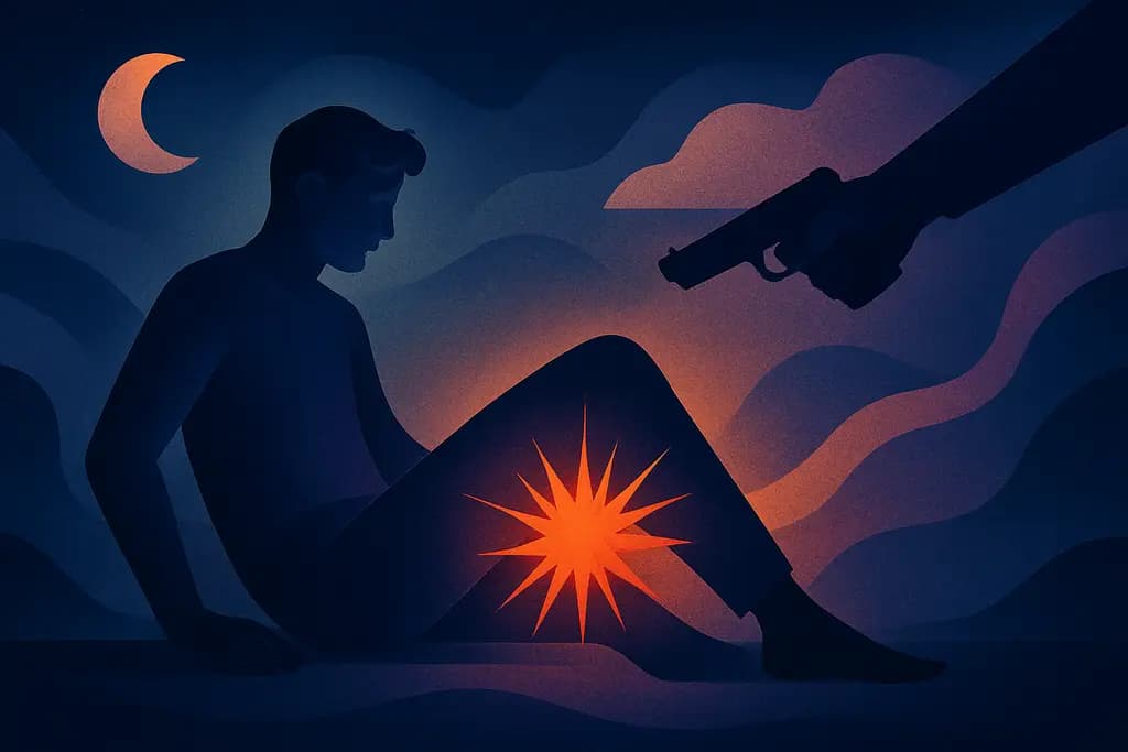 Dream illustration: being shot in the leg dream meaning