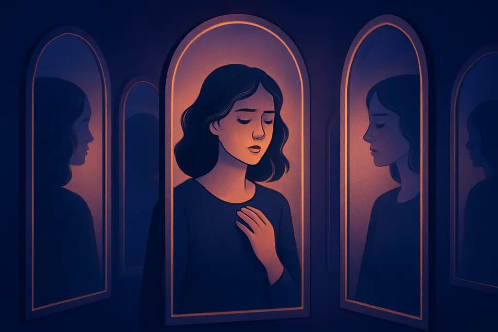 Dream illustration: Being surrounded by mirrors