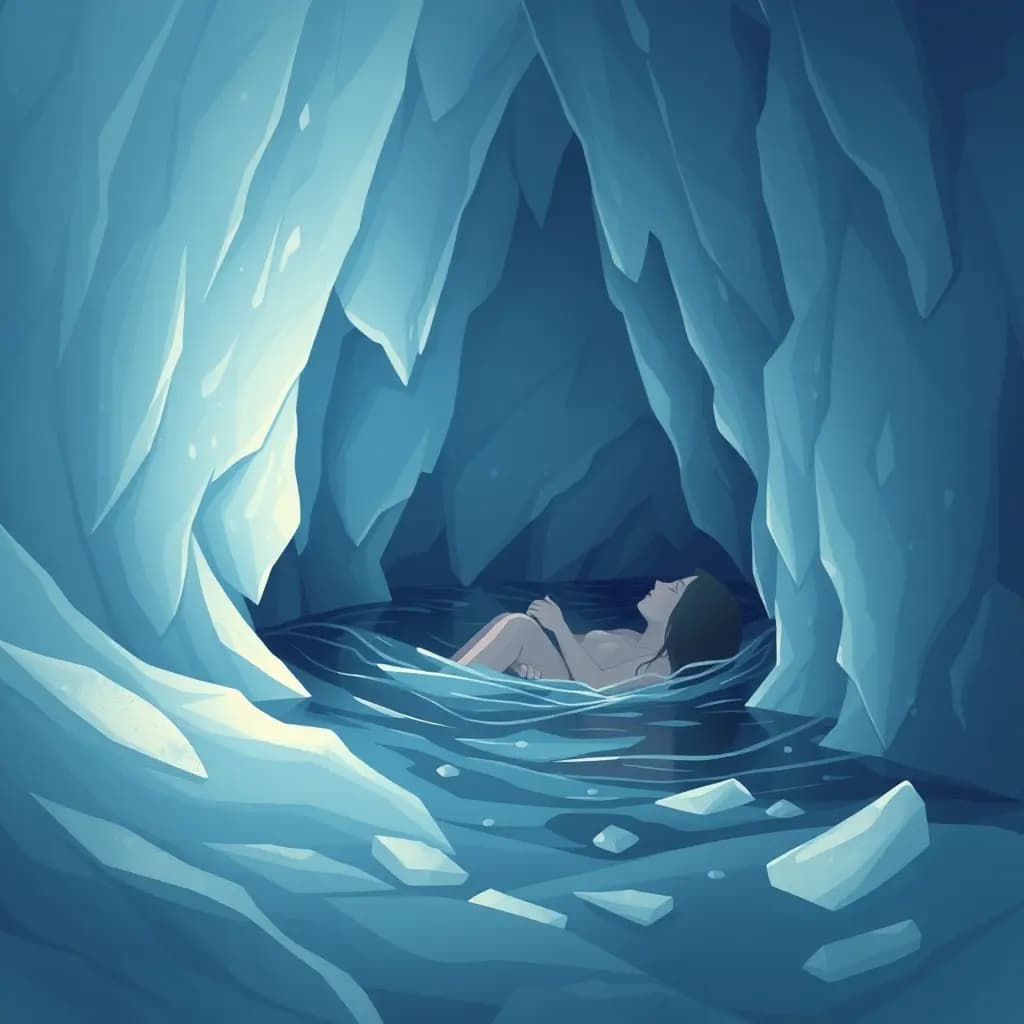 Dream illustration: Being trapped beneath thick ice