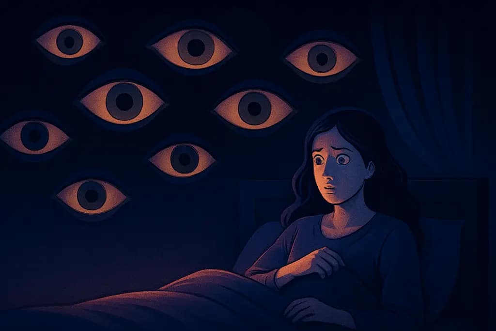 Dream illustration: Being watched by unseen eyes