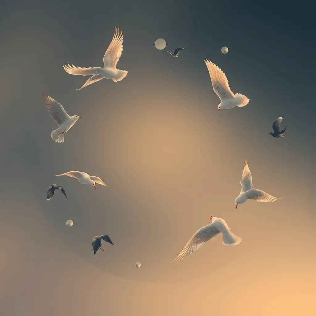Dream illustration: Birds Flying in a Circle