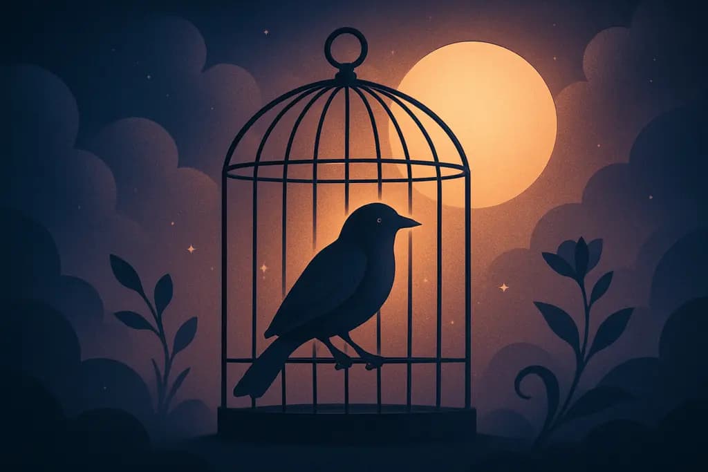 Dream illustration: Birds in a cage
