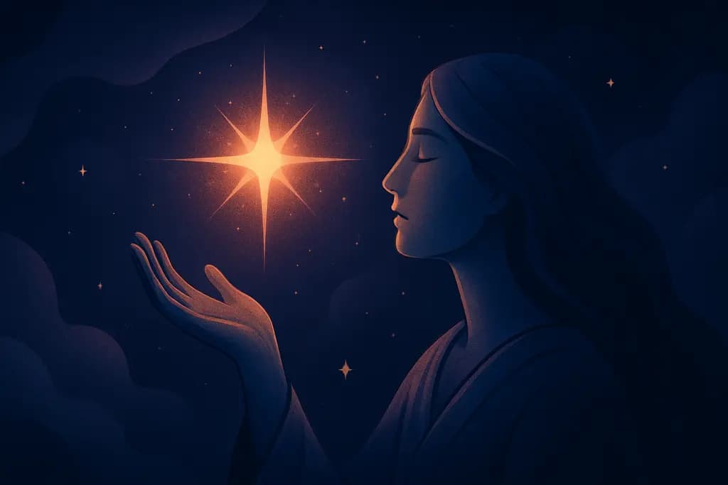 Dream illustration: Birth of a star in the sky