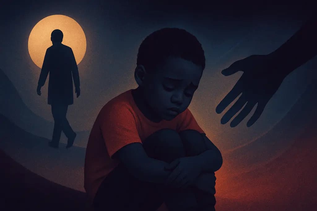 Dream illustration: black child being abandoned dream