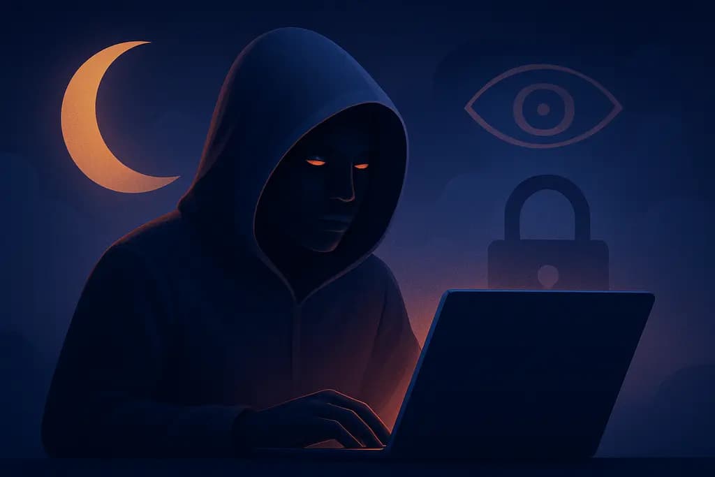 Dream illustration: black hacker in my dream