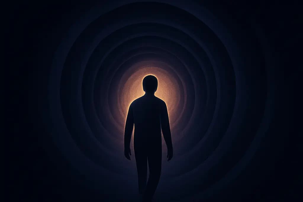 Dream illustration: black tunnel vision dream meaning