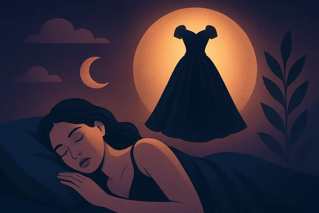 Dream illustration: black wedding dress dream