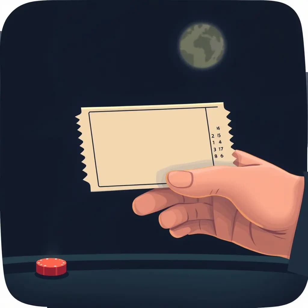Dream illustration: Blank betting ticket given