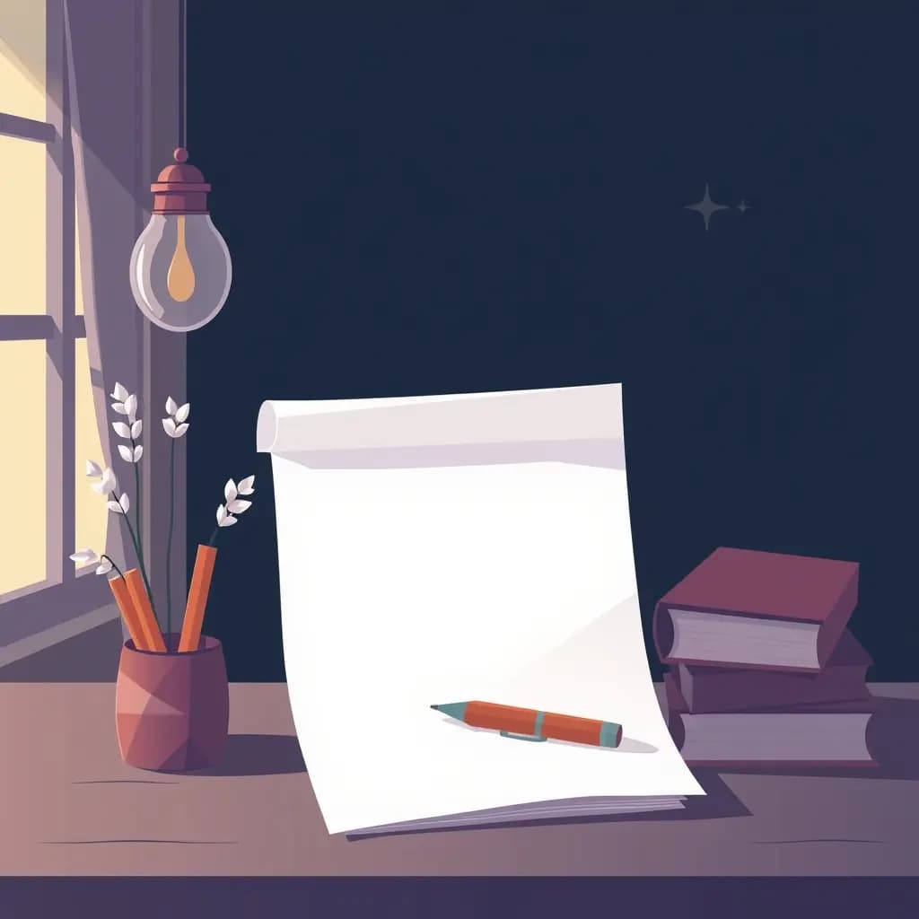 Dream illustration: Blank Exam Paper