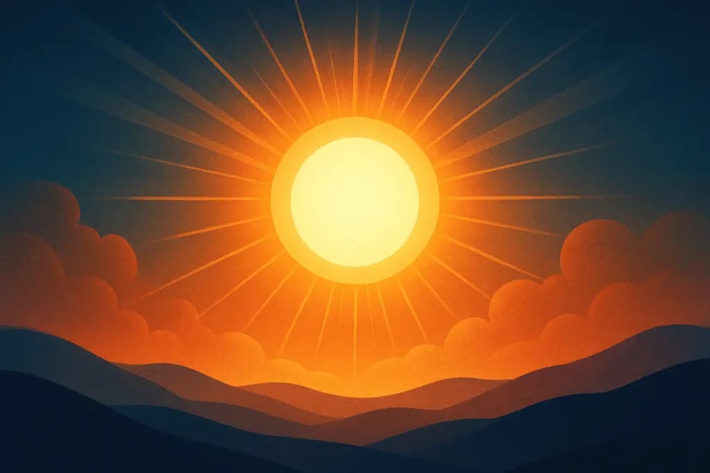 Dream illustration: Blinding midday sun
