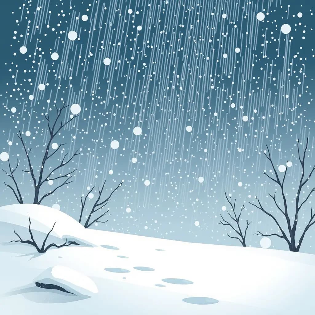 Dream illustration: Blinding snowfall