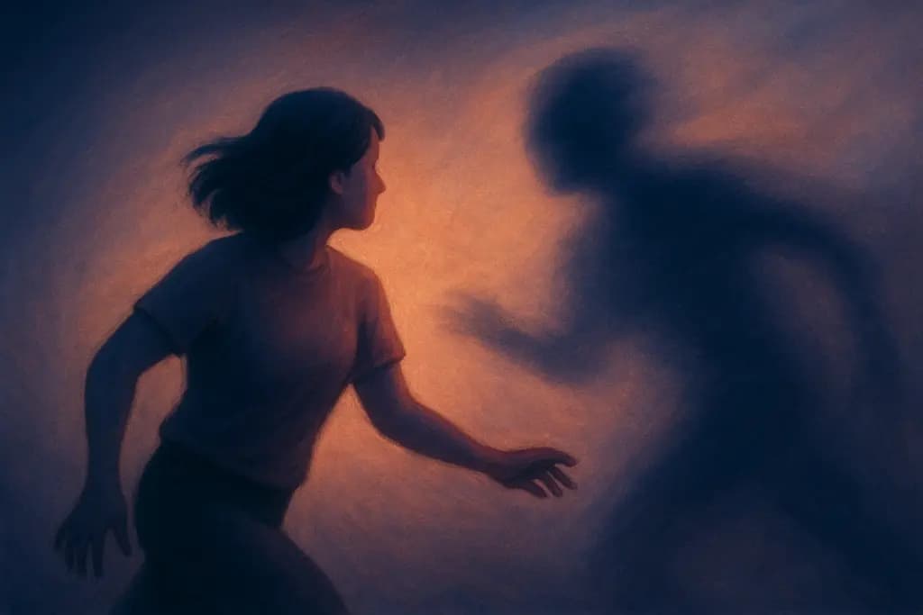 Dream illustration: blurred vision chasing me in dream