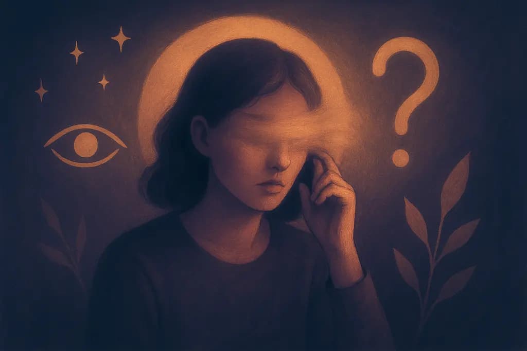 Dream illustration: blurred vision dream meaning