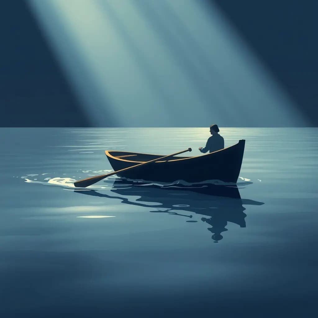Dream illustration: Boat drifts without oars