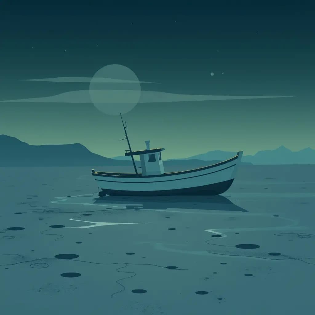Dream illustration: Boat stuck on land