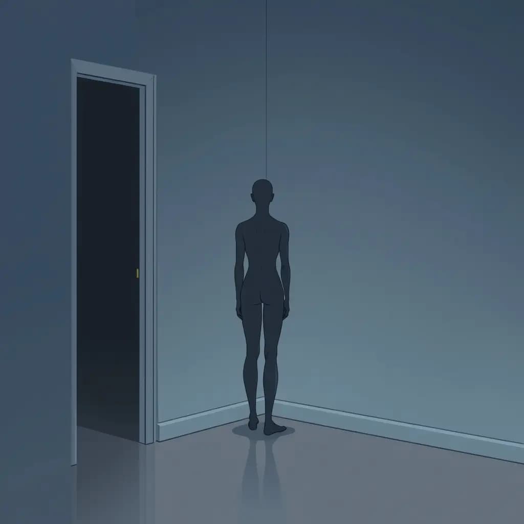 Dream illustration: Body double standing in corner