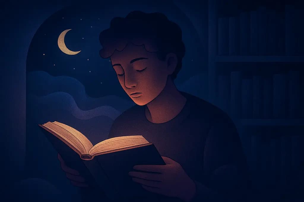 Dream illustration: Book (reading or finding books)