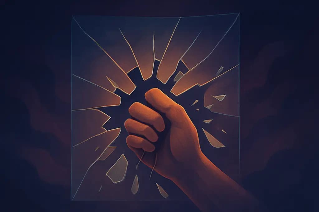 Dream illustration: Breaking Glass