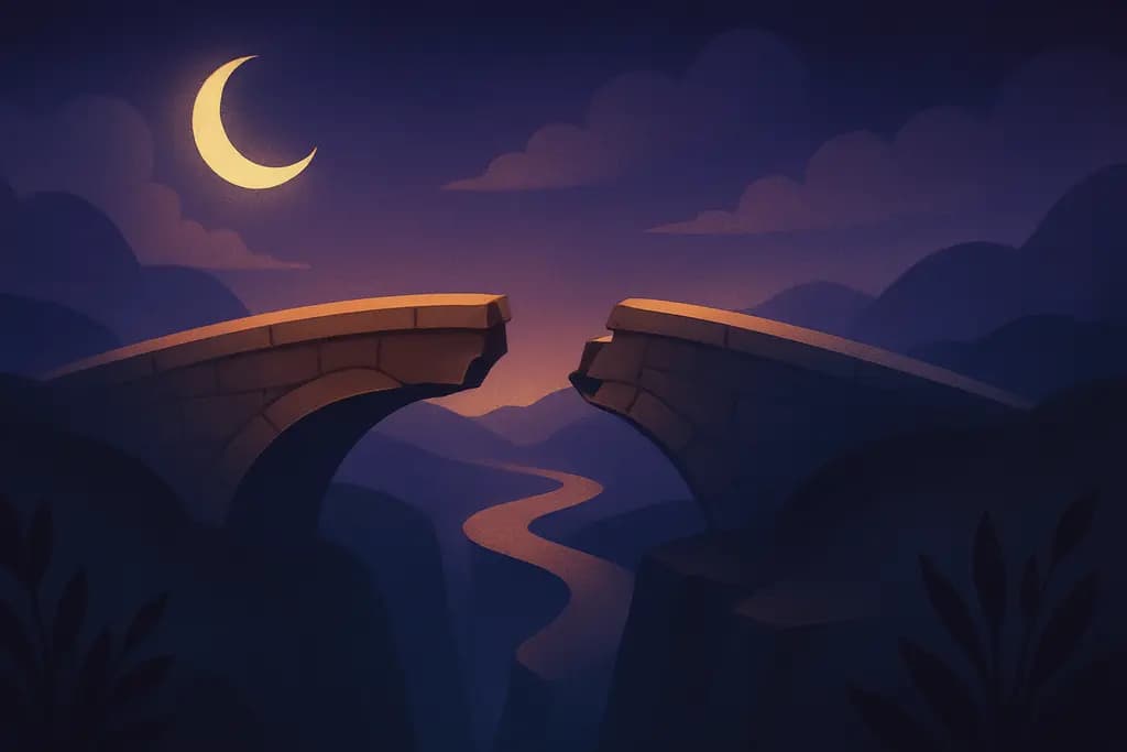 Dream illustration: Broken bridge