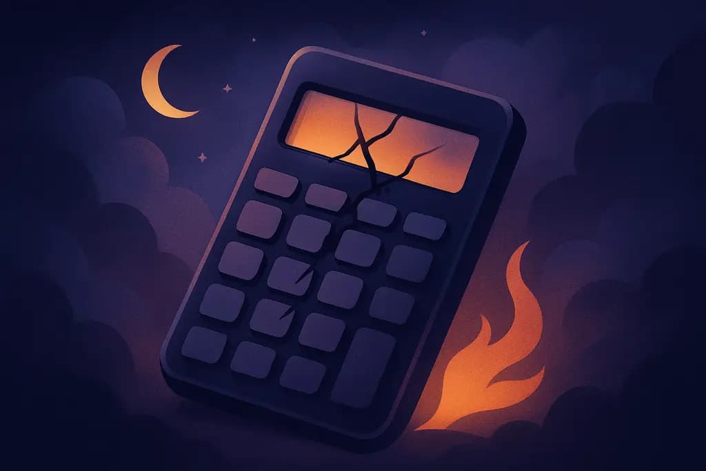 Dream illustration: Broken calculator