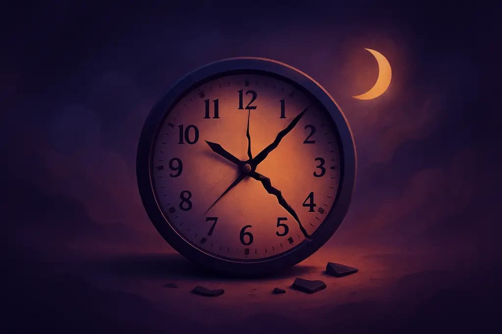 Dream illustration: broken clock dream meaning