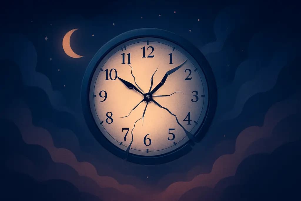 Dream illustration: broken clock ticking in dream
