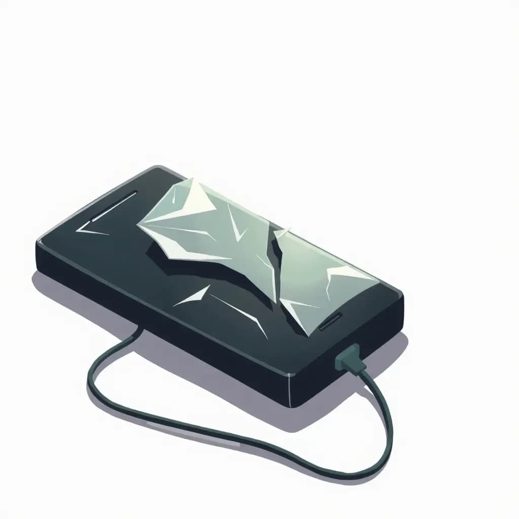 Dream illustration: Broken Phone or Dead Battery