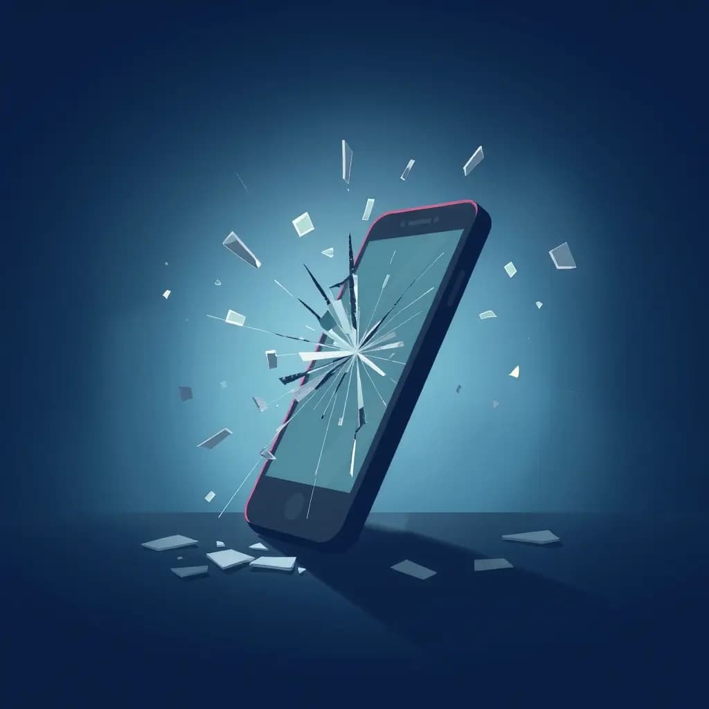Dream illustration: Broken phone or smashed screen