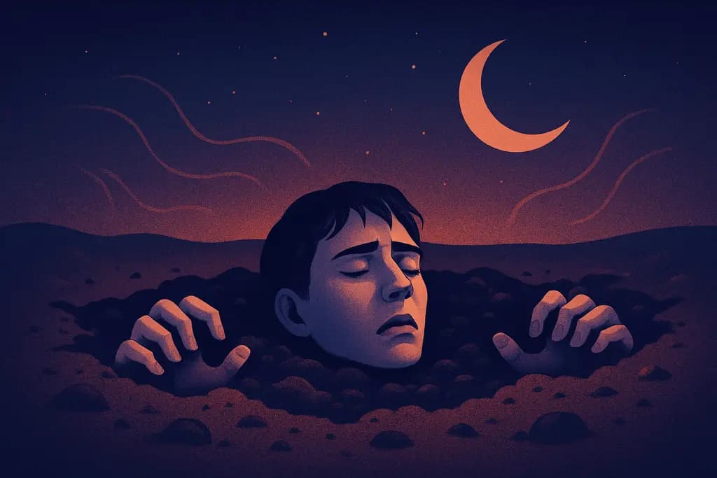 Dream illustration: Buried alive