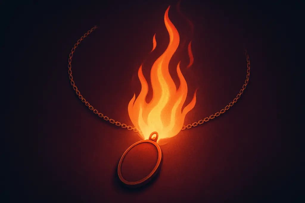 Dream illustration: Burning necklace
