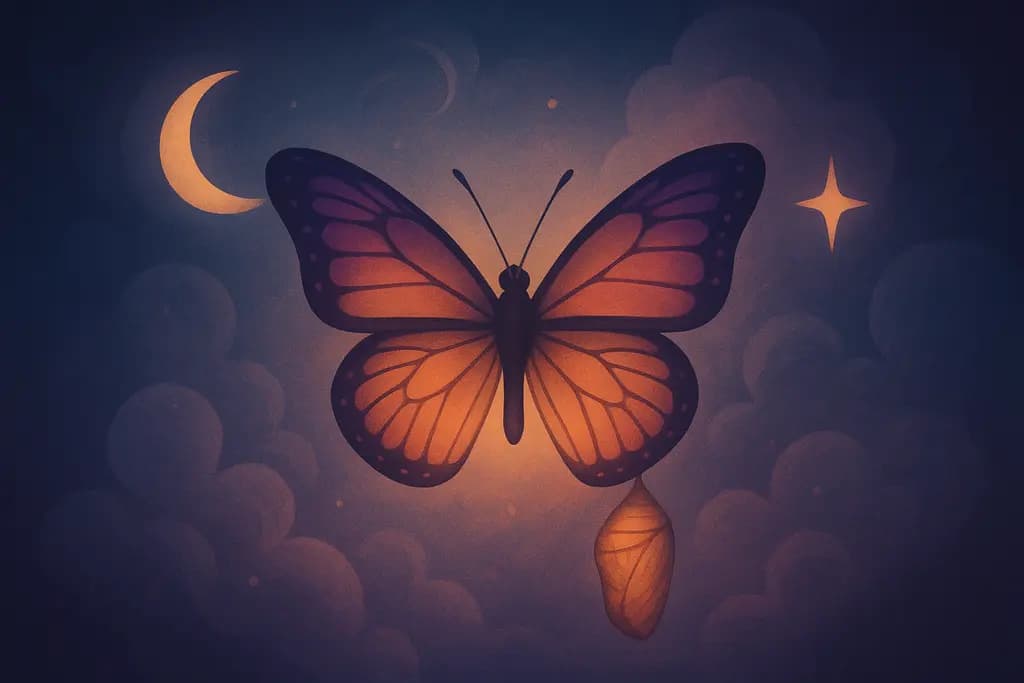 Dream illustration: Butterfly emerging