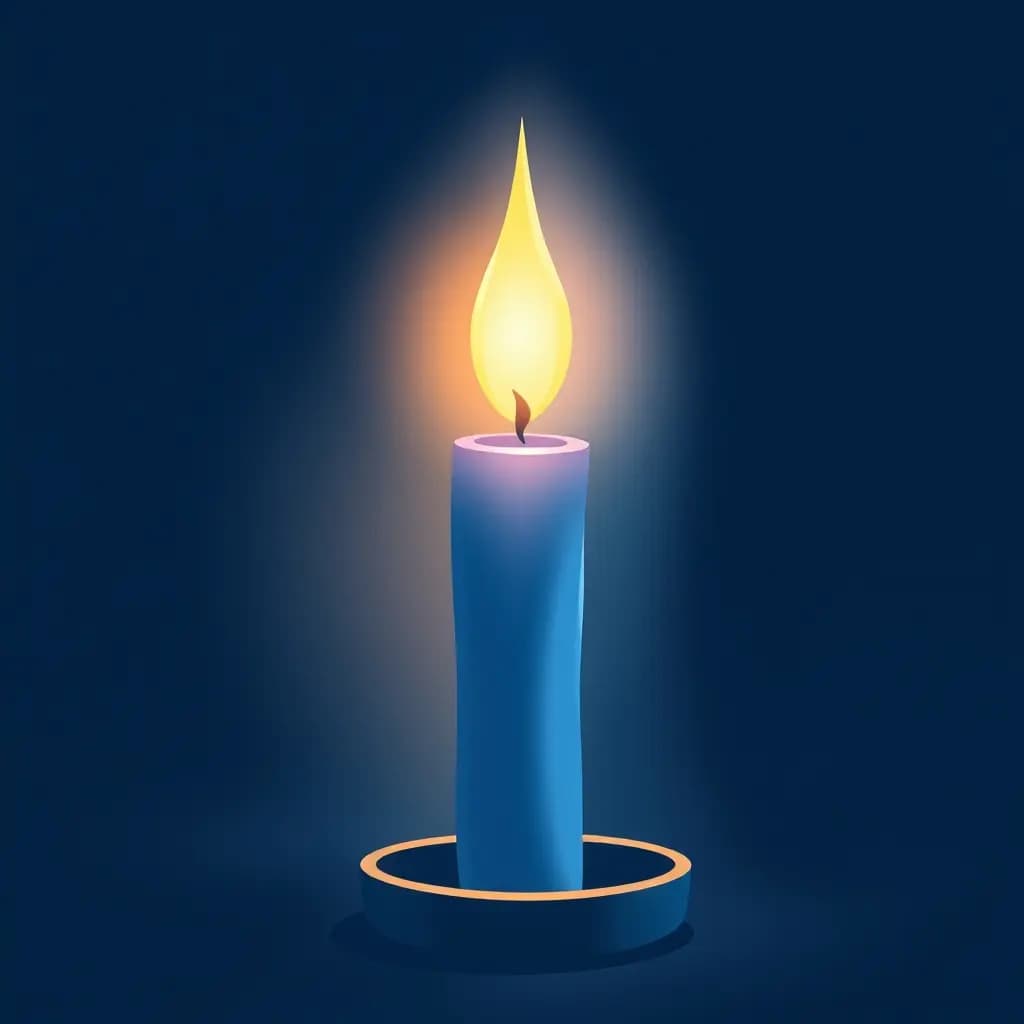 Dream illustration: Candle Flame Turning Blue