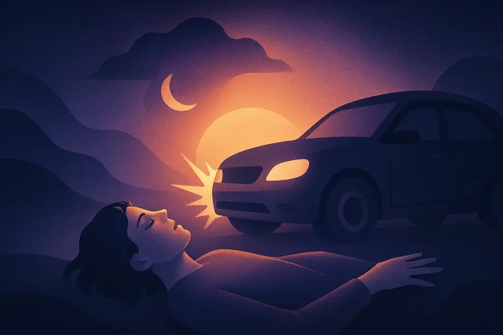 Dream illustration: car accident hitting me dream