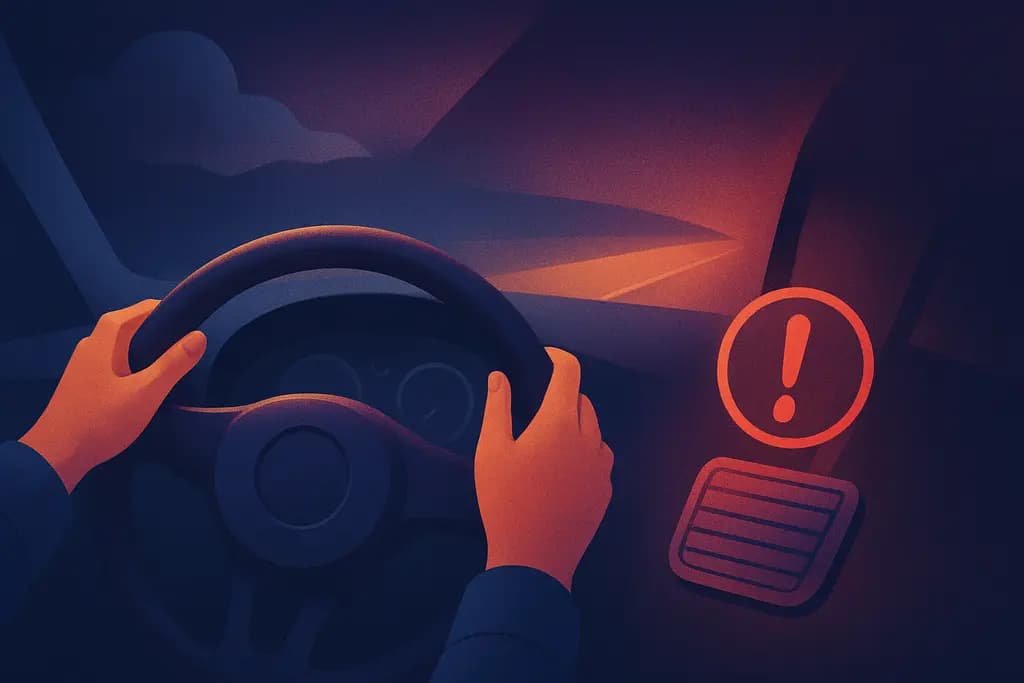 Dream illustration: Car brakes failing