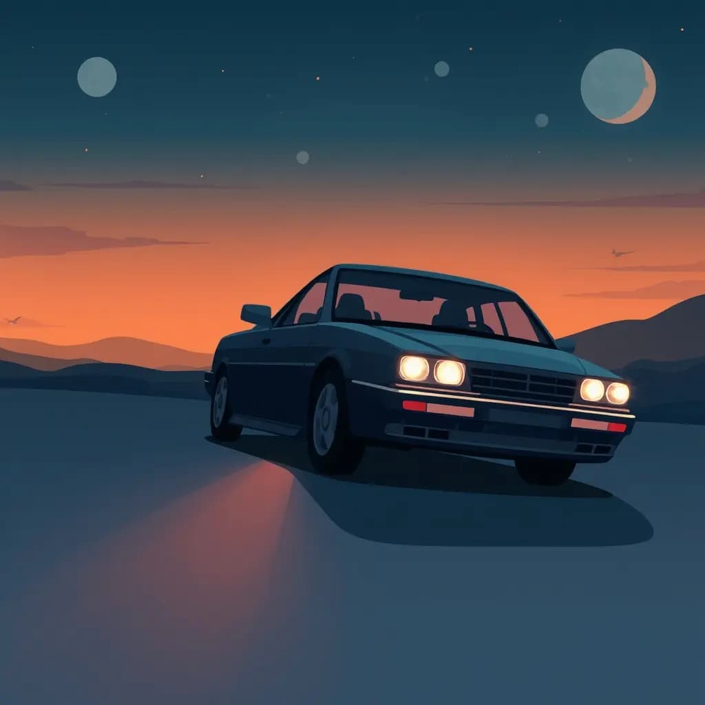 Dream illustration: Car chase