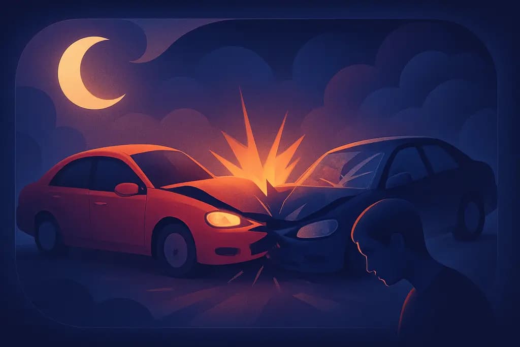 Dream illustration: Car crash or car accident