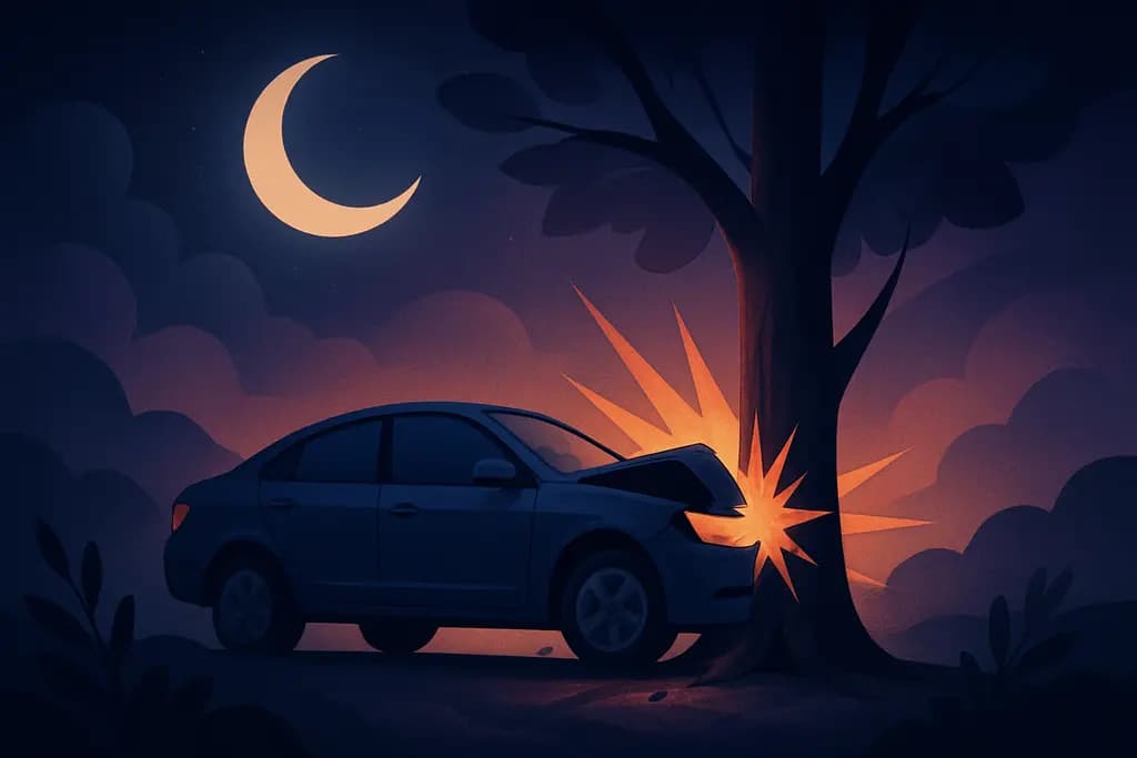 Dream illustration: Car Crashing