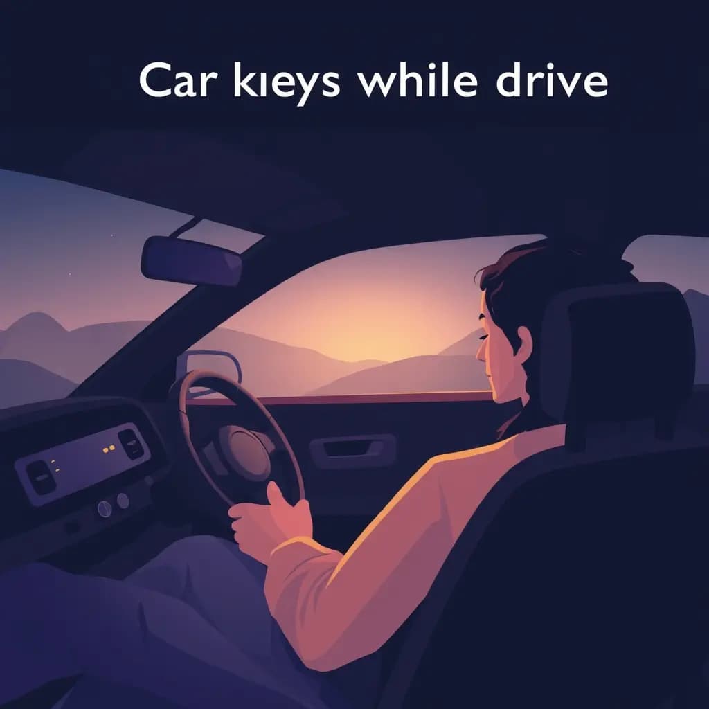 Dream illustration: Car keys vanish while driving