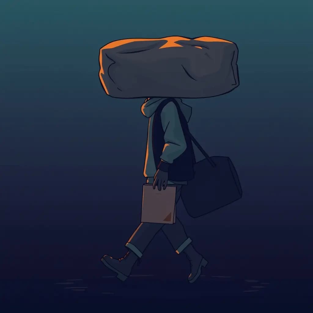 Dream illustration: Carrying Heavy Bags