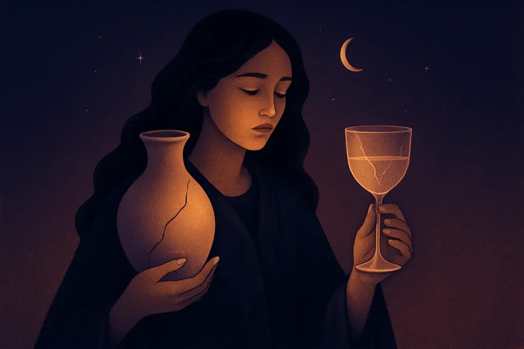 Dream illustration: carrying two fragile objects dream interpretation