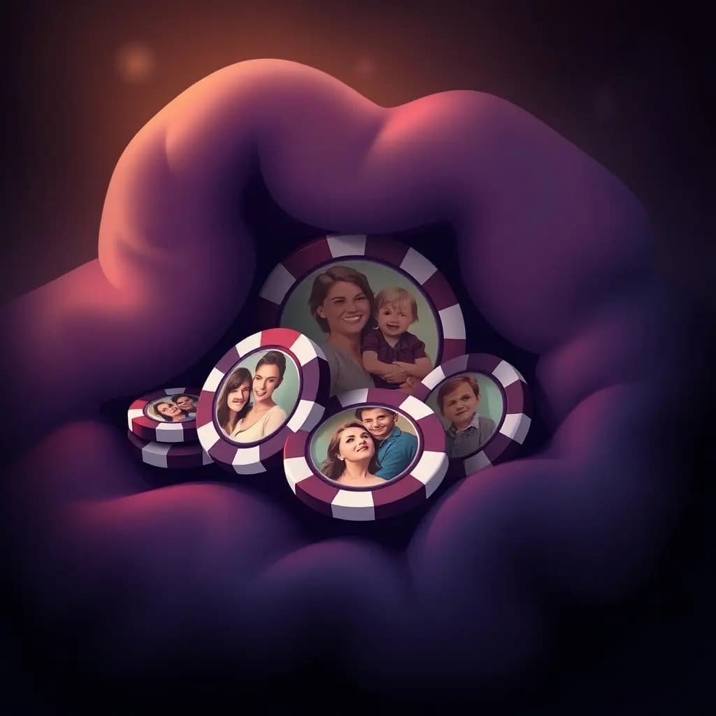 Dream illustration: Casino Chips With Family Photos